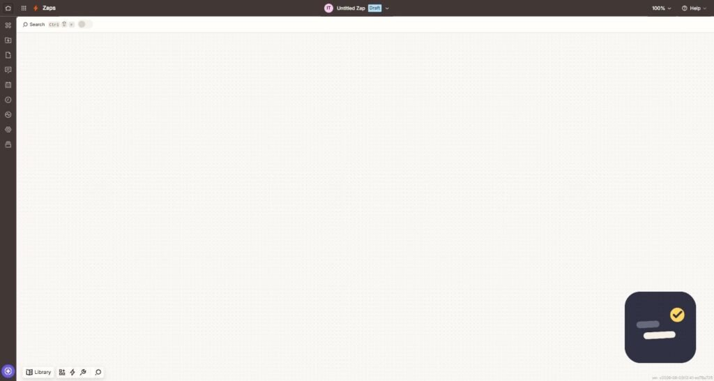 Zapier Zap editor connecting a trigger to an action